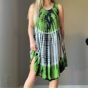 Azur splash tie midi dress, one size fits most